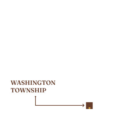 Map showing Washington Township in Michigan